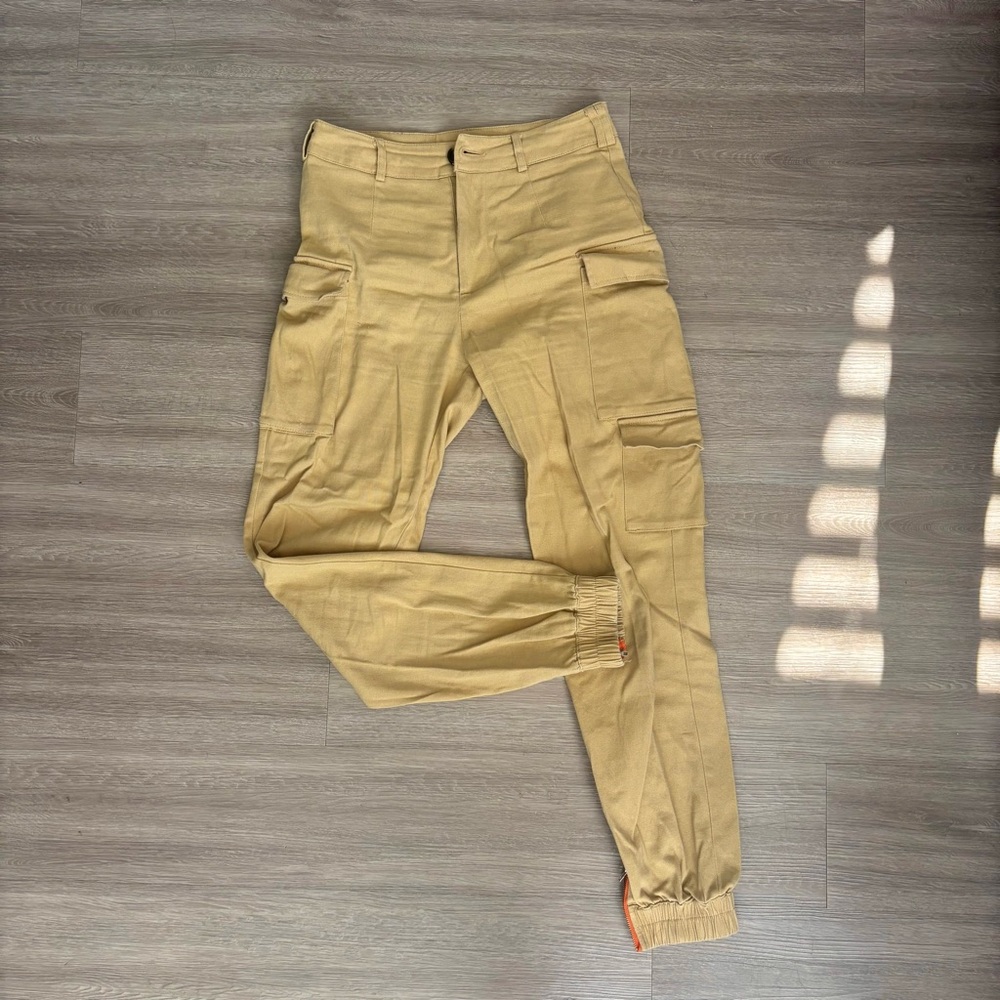 Tan Cargo Jogger Pants